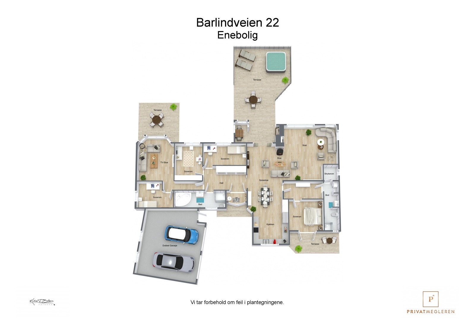 Barlindveien 22 - 3D plantegning Galleribilde