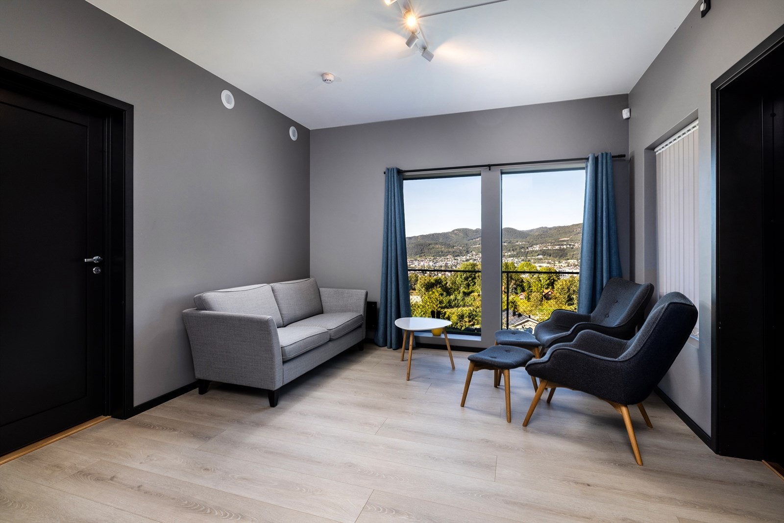 Utleiedelen har en åpen stue/kjøkken løsning der stuen holder en god romslighet med tilstrekkelig plass for både en behagelig sofagruppe og spisebord. Galleribilde