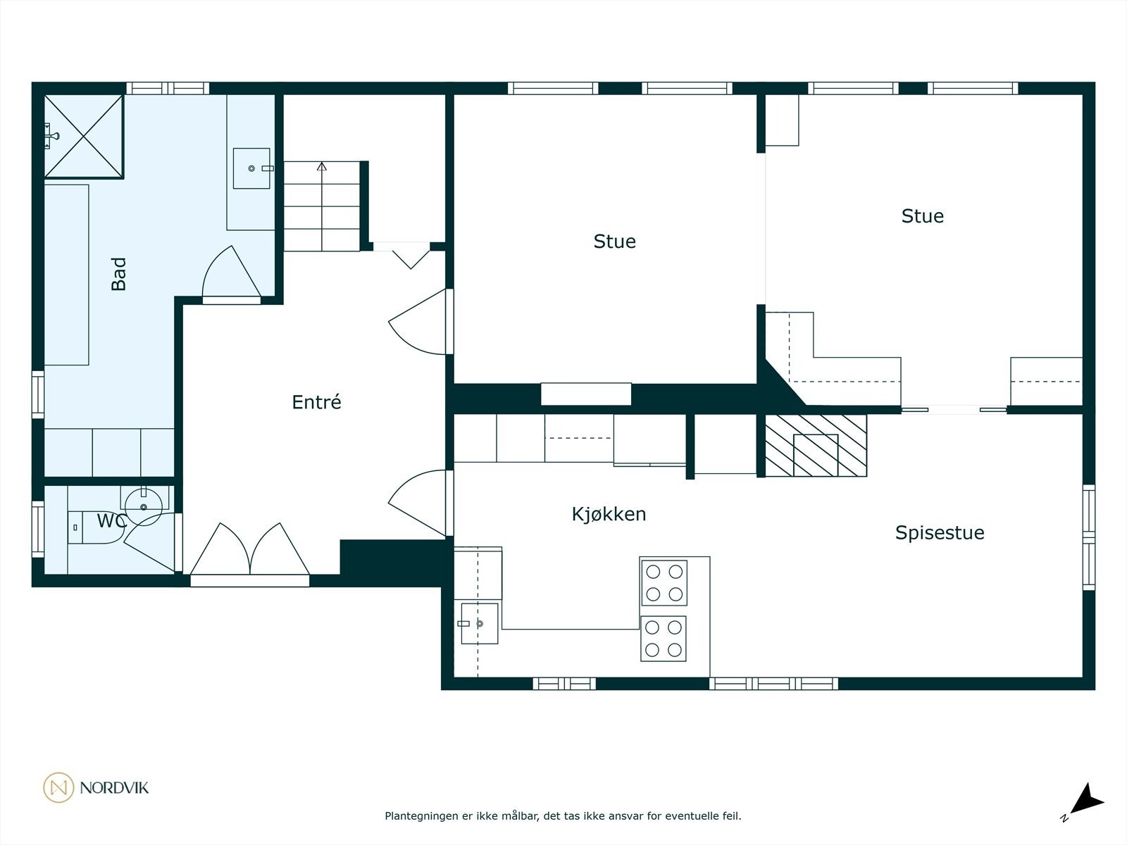 Plantegning 1.etasje Galleribilde