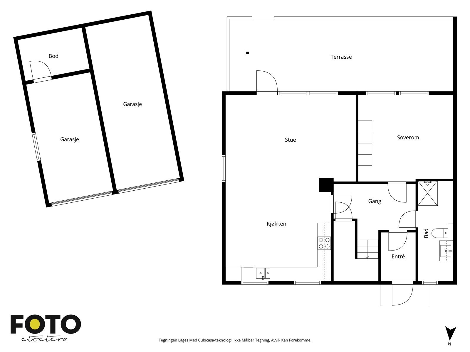 Veiledende plantegning 1. etasje - Ikke målbar Galleribilde