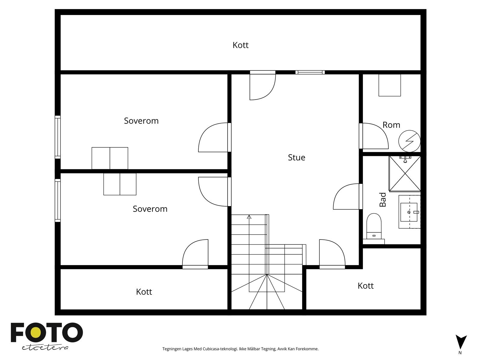 Veiledende plantegning 2. etasje - Ikke målbar Galleribilde