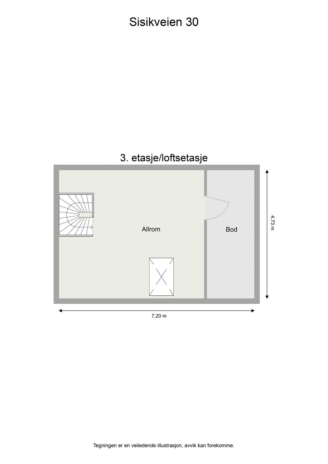 Plantegning 3. etasje. Galleribilde