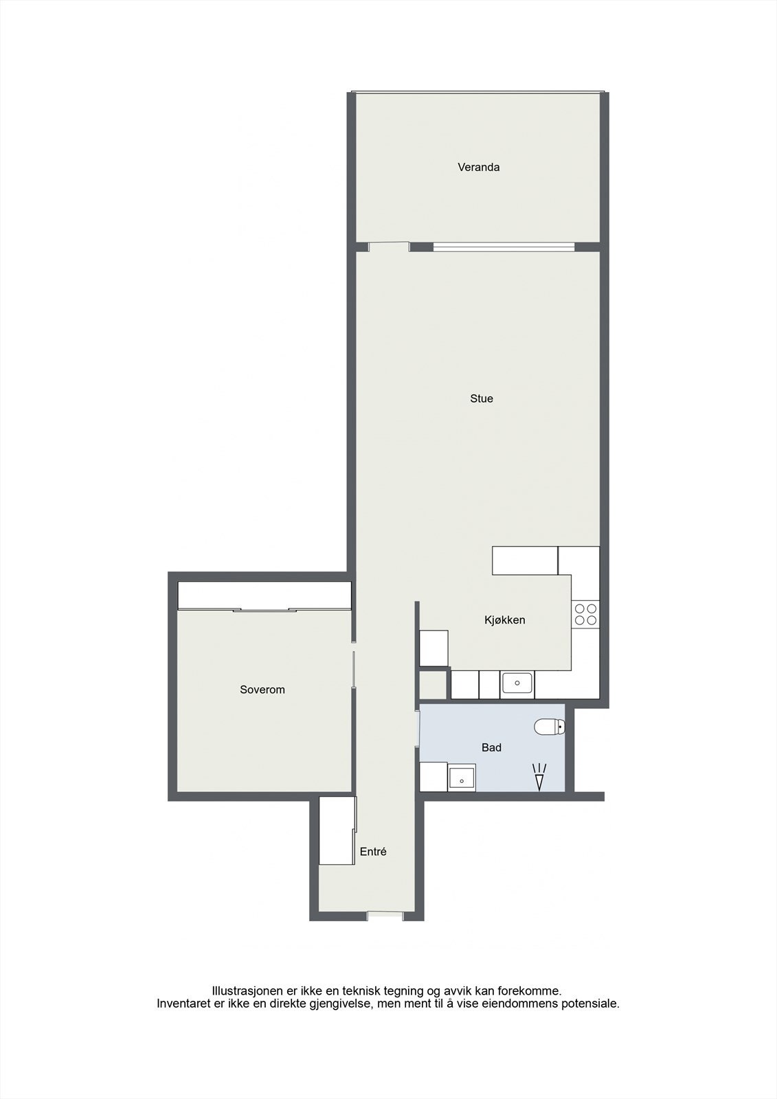 Valhallveien 3b - 2D - 1. Floor - Letterhead Galleribilde
