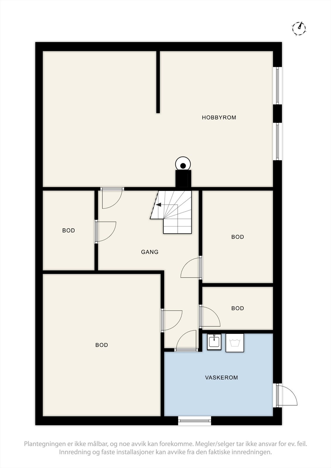 Plantegning underetasje. Galleribilde