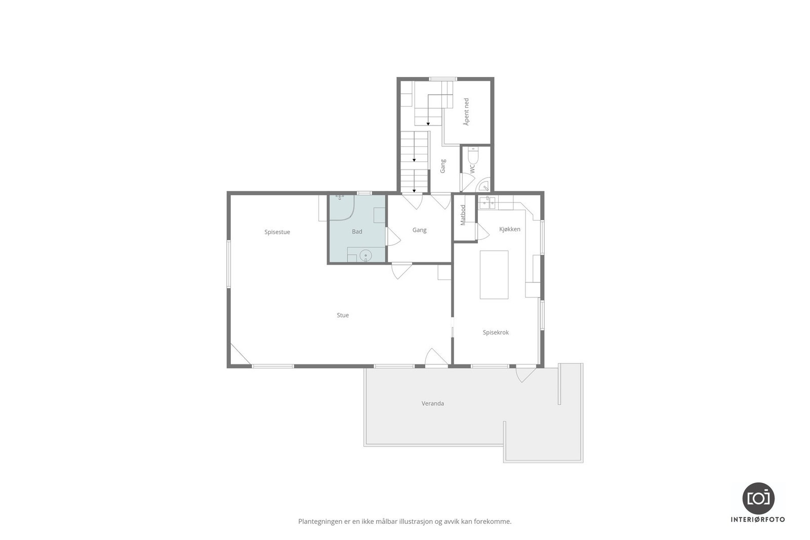 Plantegning 1.etg Galleribilde