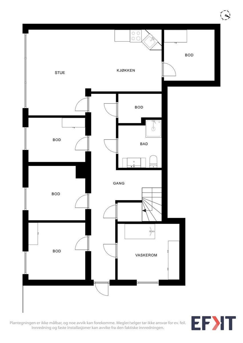 Plantegning kjeller Galleribilde