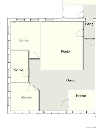 Plantegning lokale 140 kvm Galleribilde
