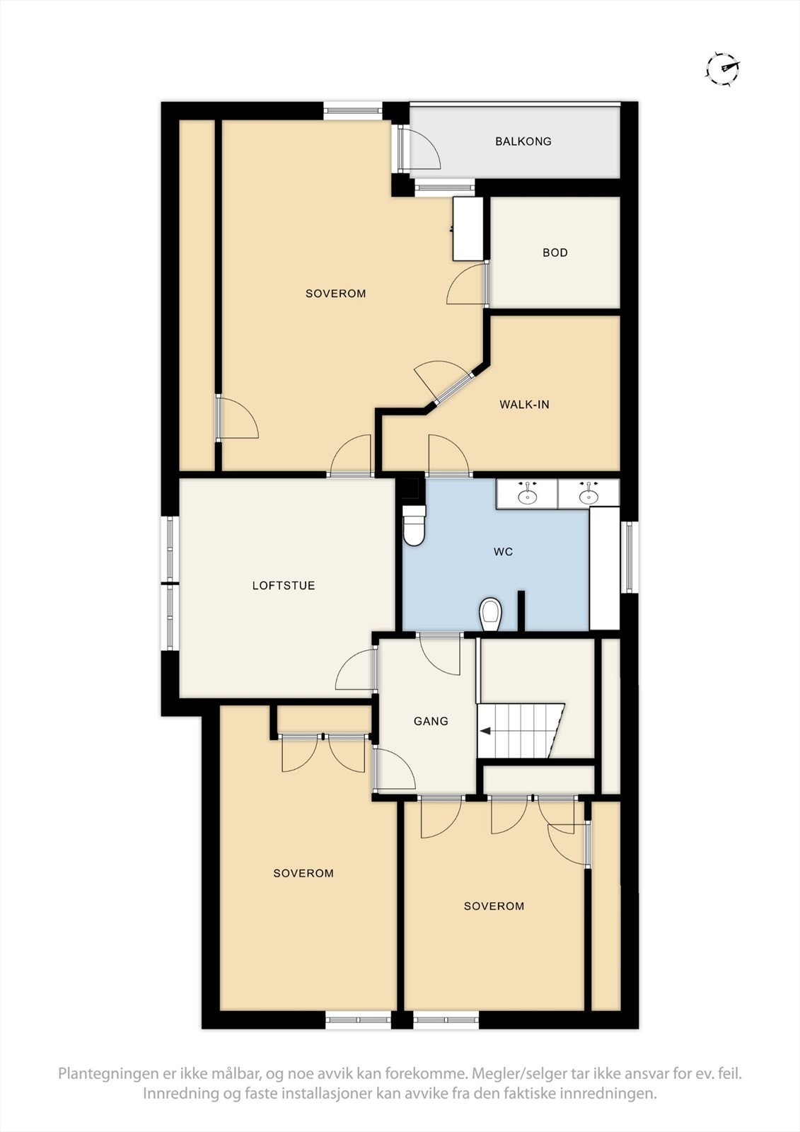 Plantegning loft. Galleribilde