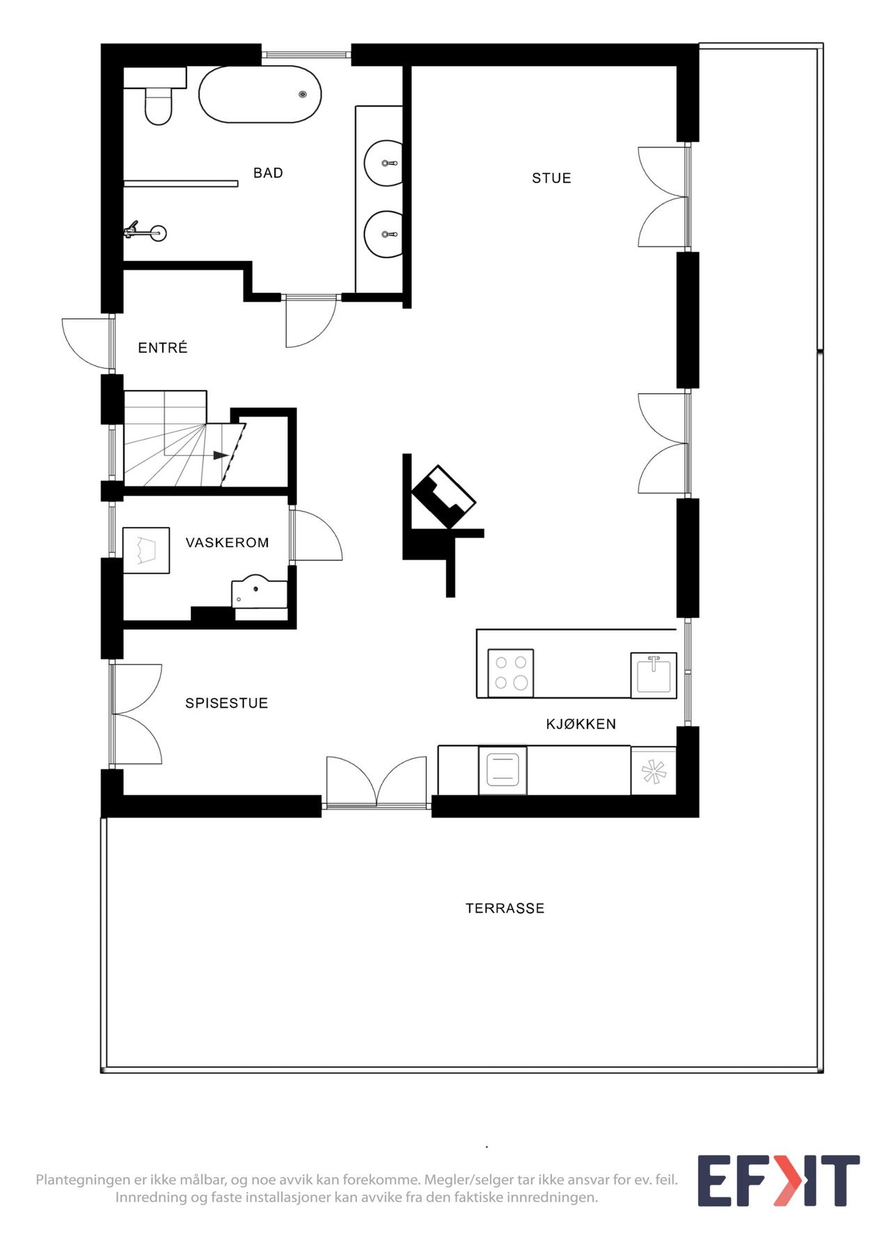 Plantegning 1.etasje Galleribilde