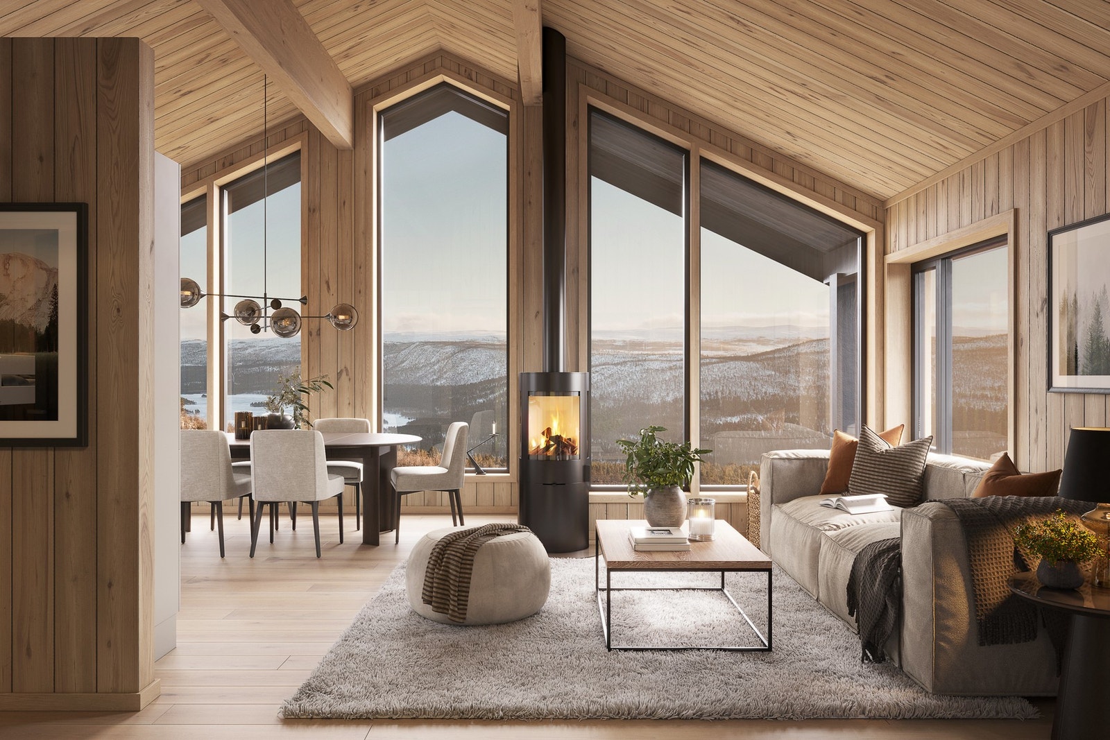 Store lekre vindusflater gir mye lys og fantastisk utsikt (illustrasjon, avvik kan forekomme) Galleribilde