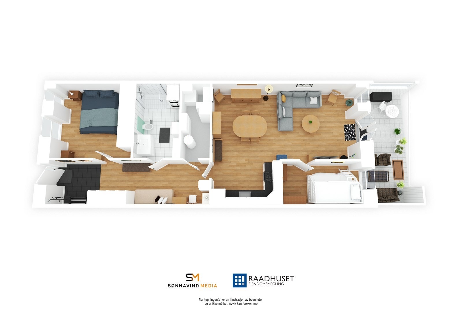 3D Plantegning Galleribilde