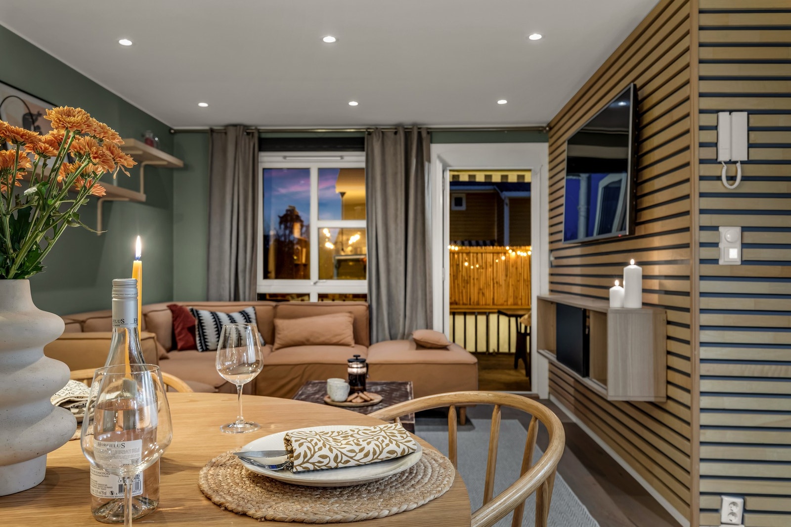 Det er etablert downlights i tak Galleribilde