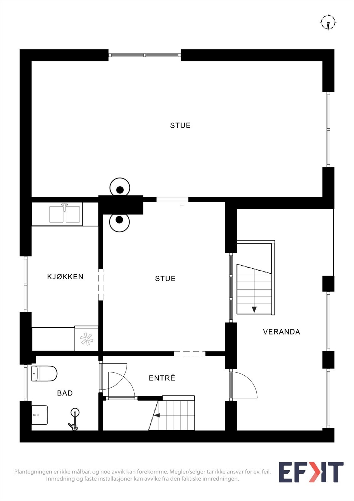 Plantegning 1. etasje Galleribilde