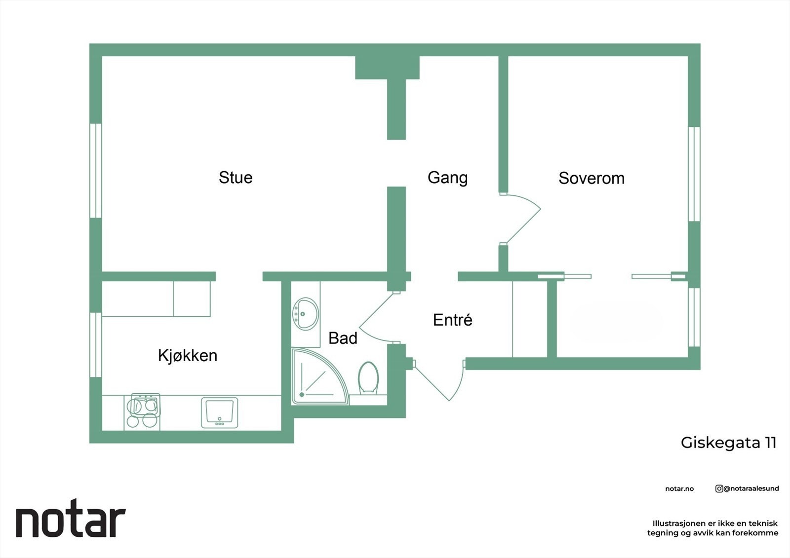 Planskisse Galleribilde