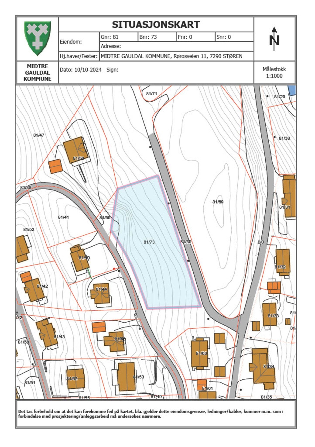 Situasjonskart - Gauldal Kommune Galleribilde