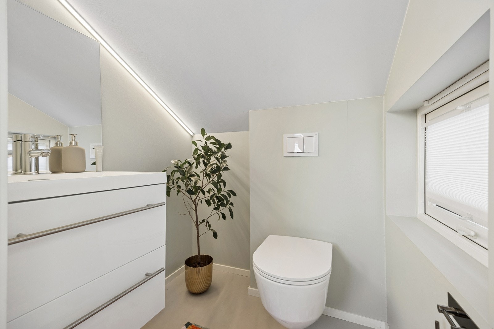 Toalettrommet ble etablert i 2022, og fremstår pent og innbydende. Galleribilde