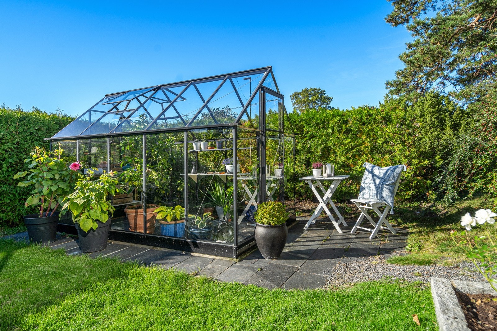 Nydelig drivhus - idyll å kunne hente egendyrket Galleribilde