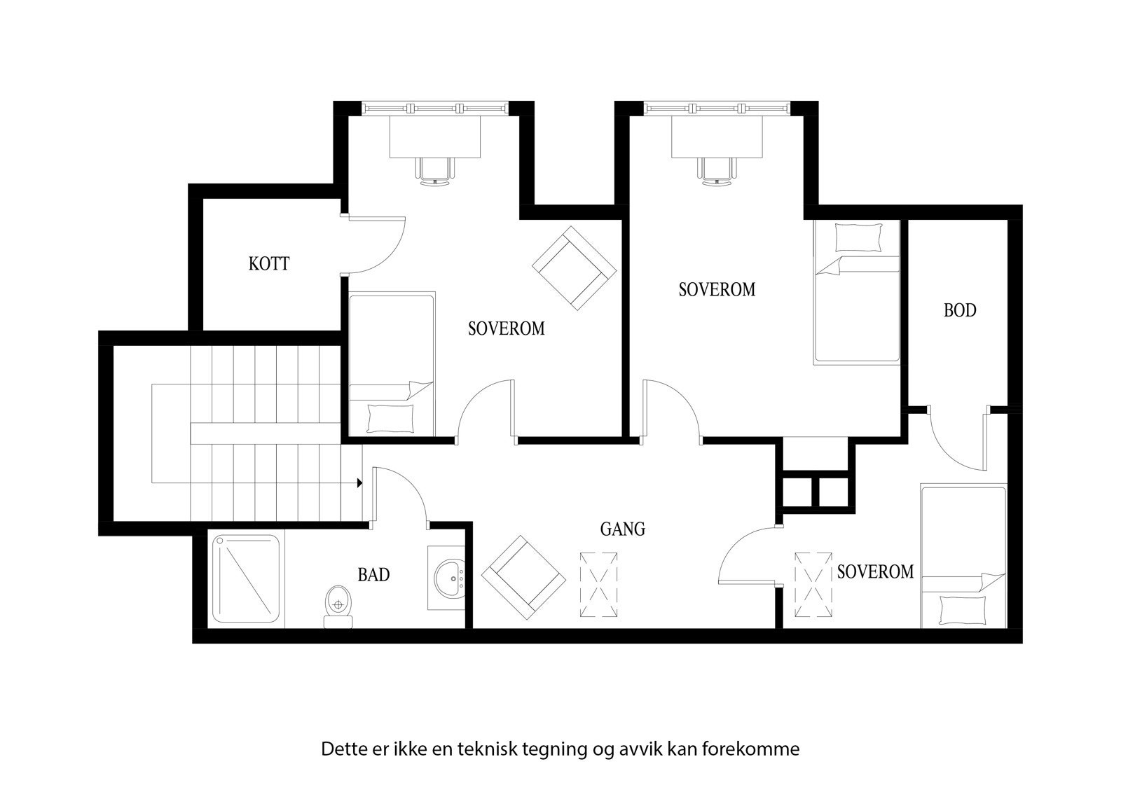 Plantegning 2. etasje Galleribilde
