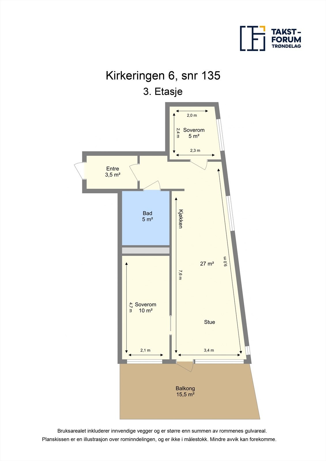 Planskisse - 3. etasje Galleribilde