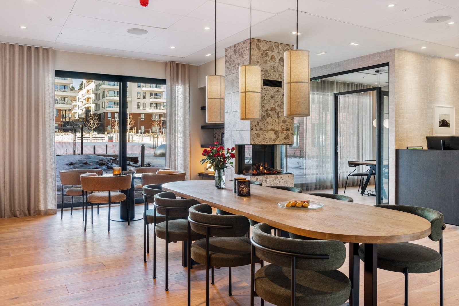 I loungen kan du lene deg tilbake og nyte en kopp kaffe eller te mens du blar gjennom dagens aviser. Galleribilde