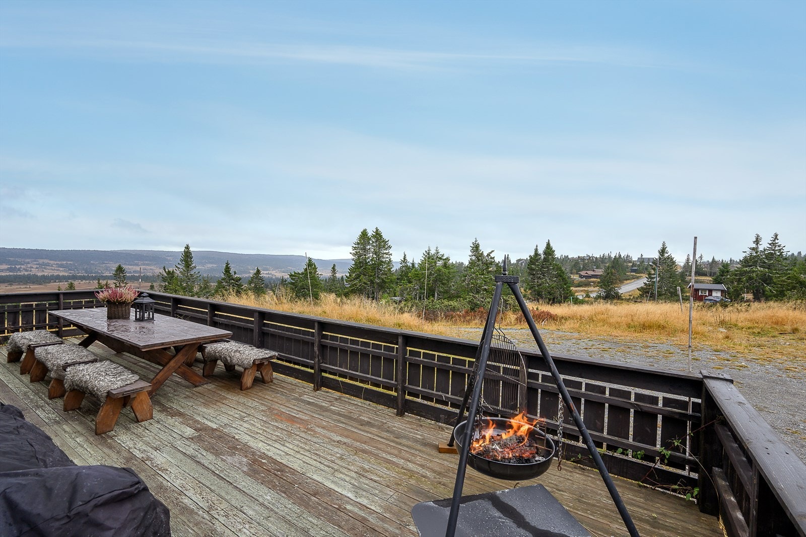 Fin utsikt fra terrassen. Galleribilde