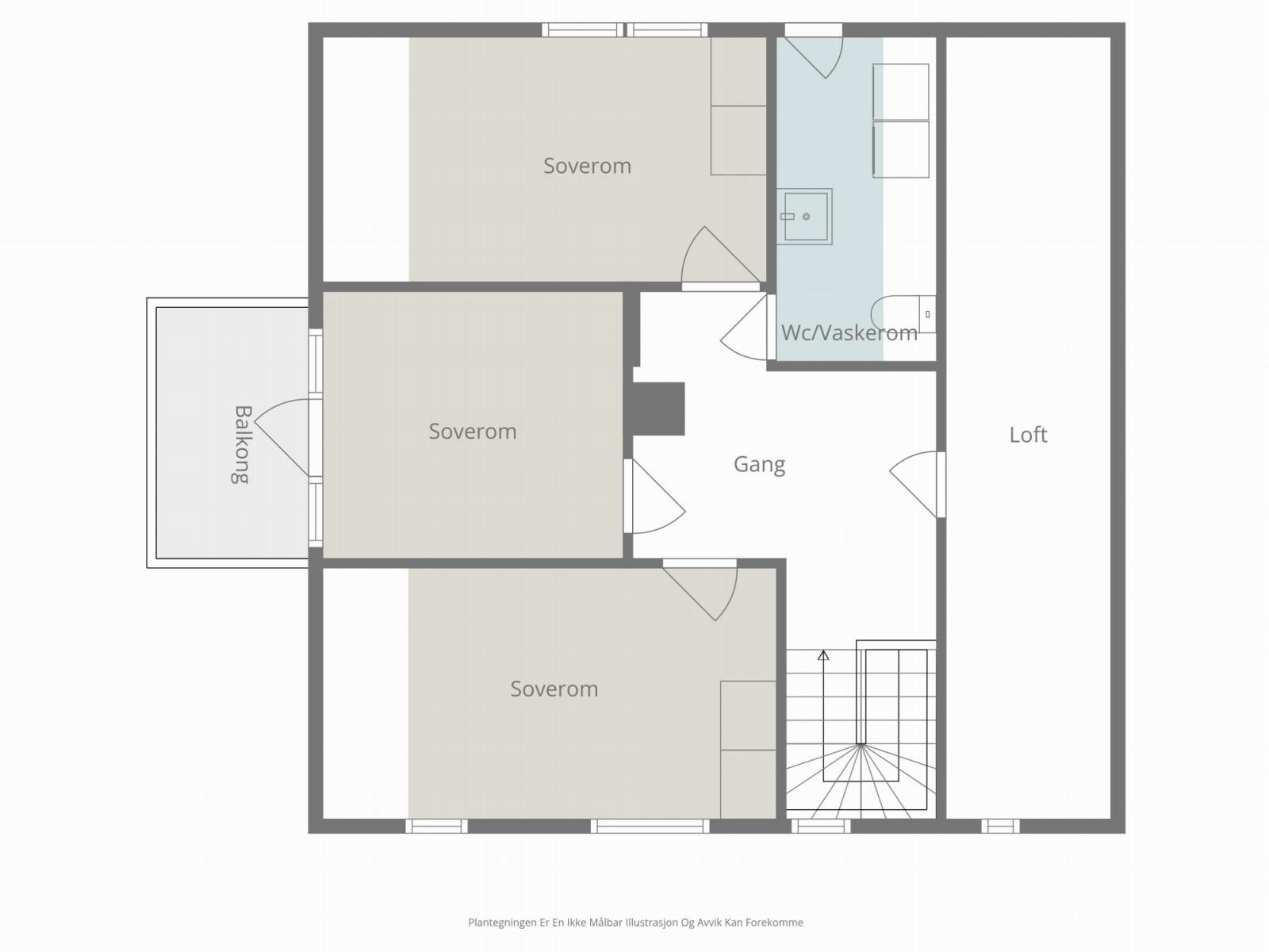 Alternativ planløsning 2.etg Galleribilde