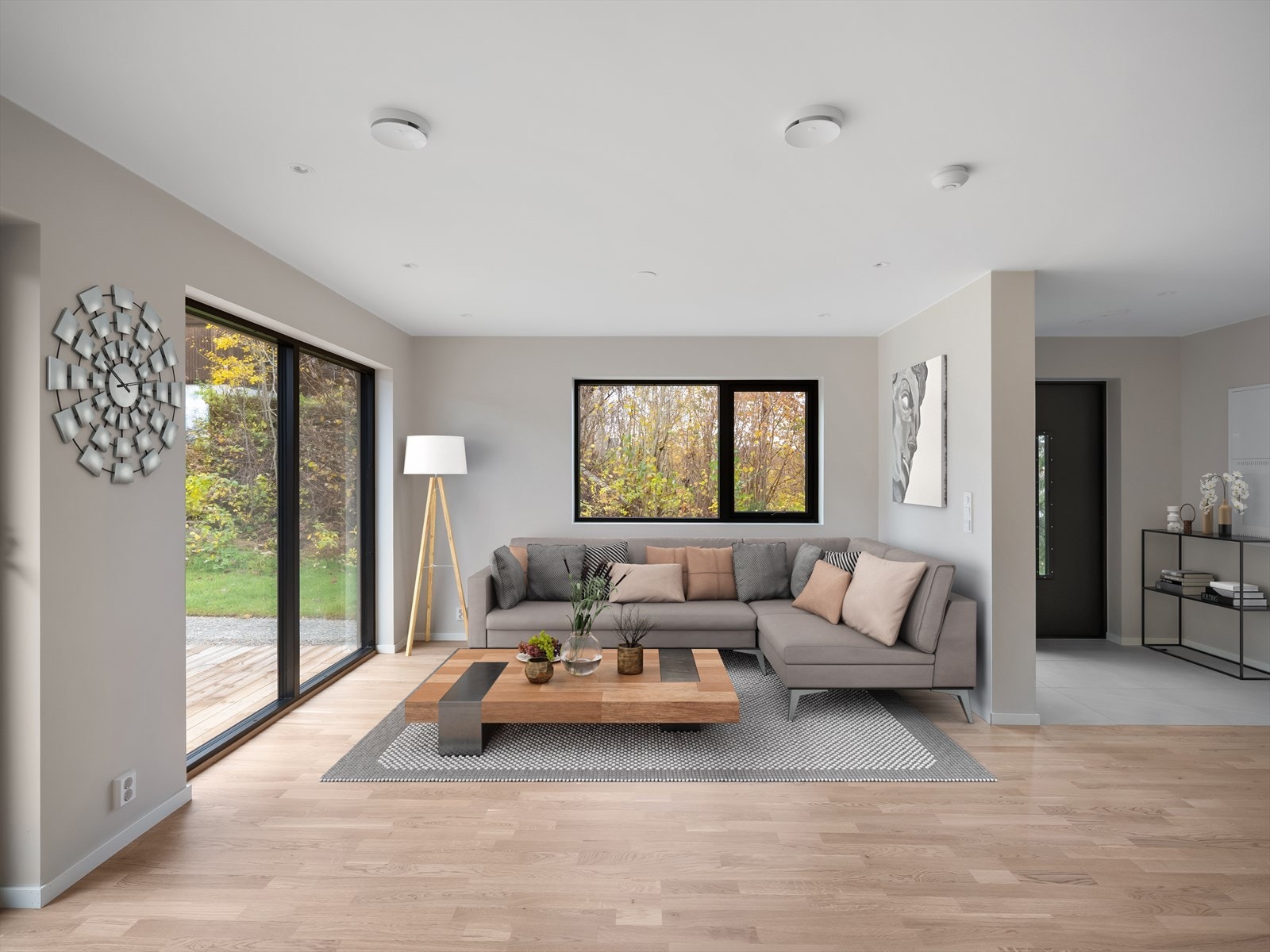 Boligen passer perfekt for deg som vil bo i en ny og praktisk kvalitetsbolig i et meget barnevennlig område. Bildet er digitalt stylet. Galleribilde