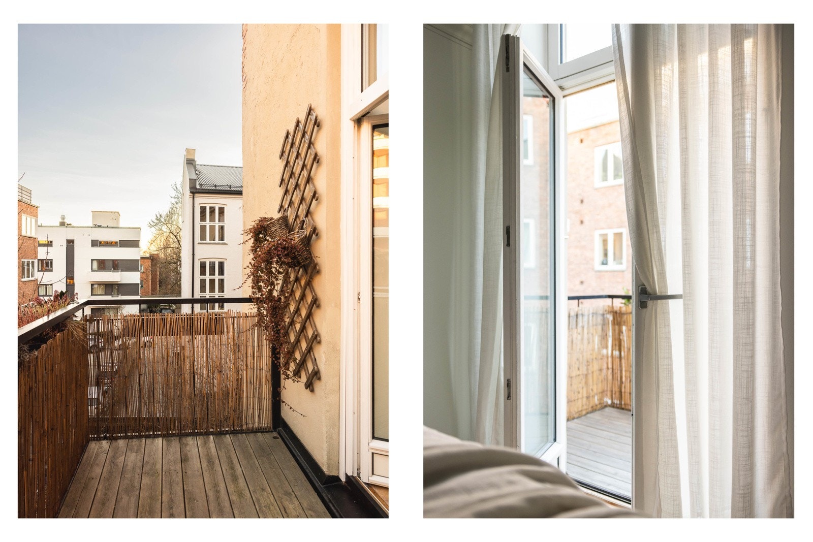 Fra soverom er det utgang til en hyggelig balkong på ca. 4 kvm, vendt mot bakgård. Galleribilde