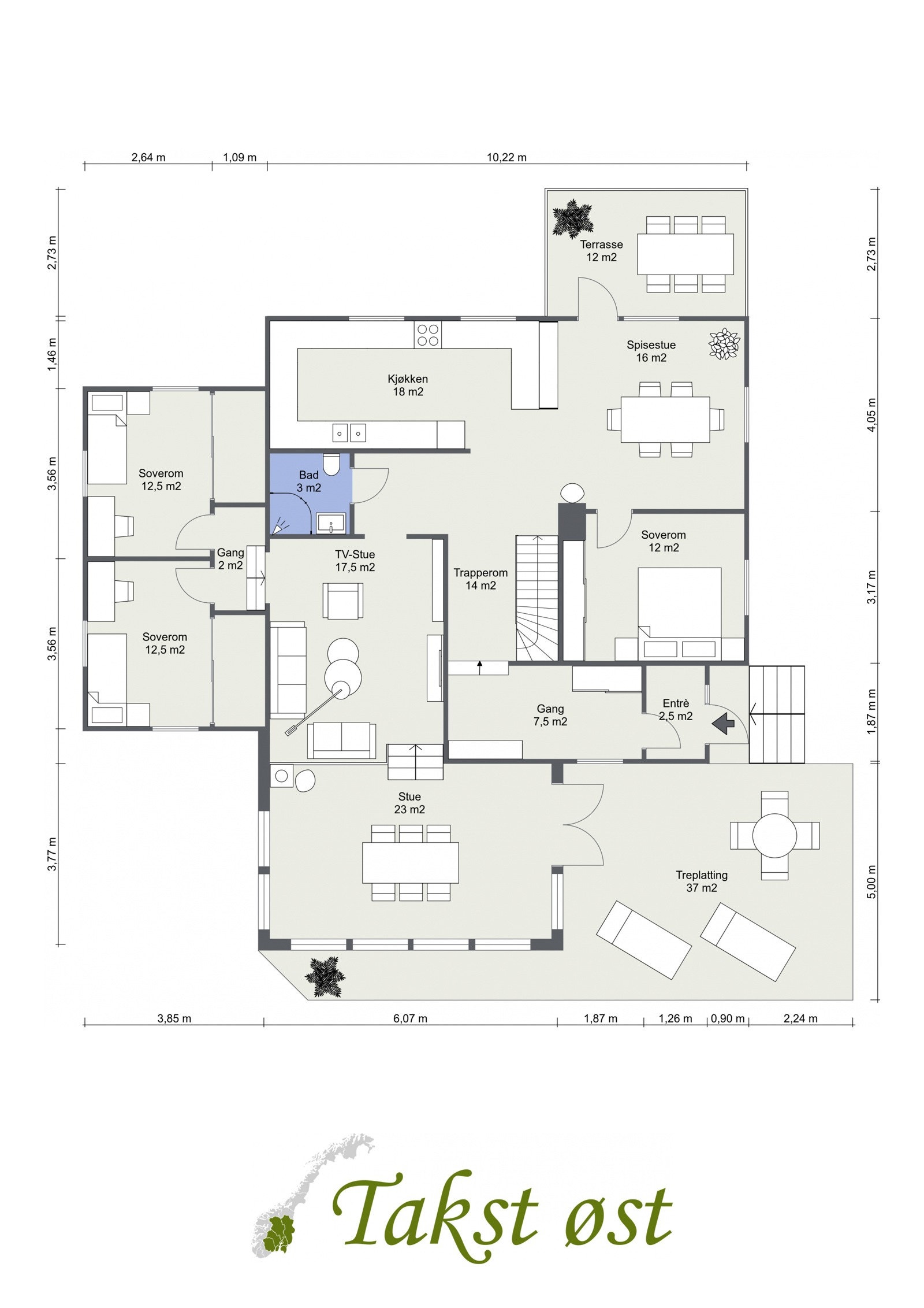 2-D plantegning 1. etasje. Galleribilde