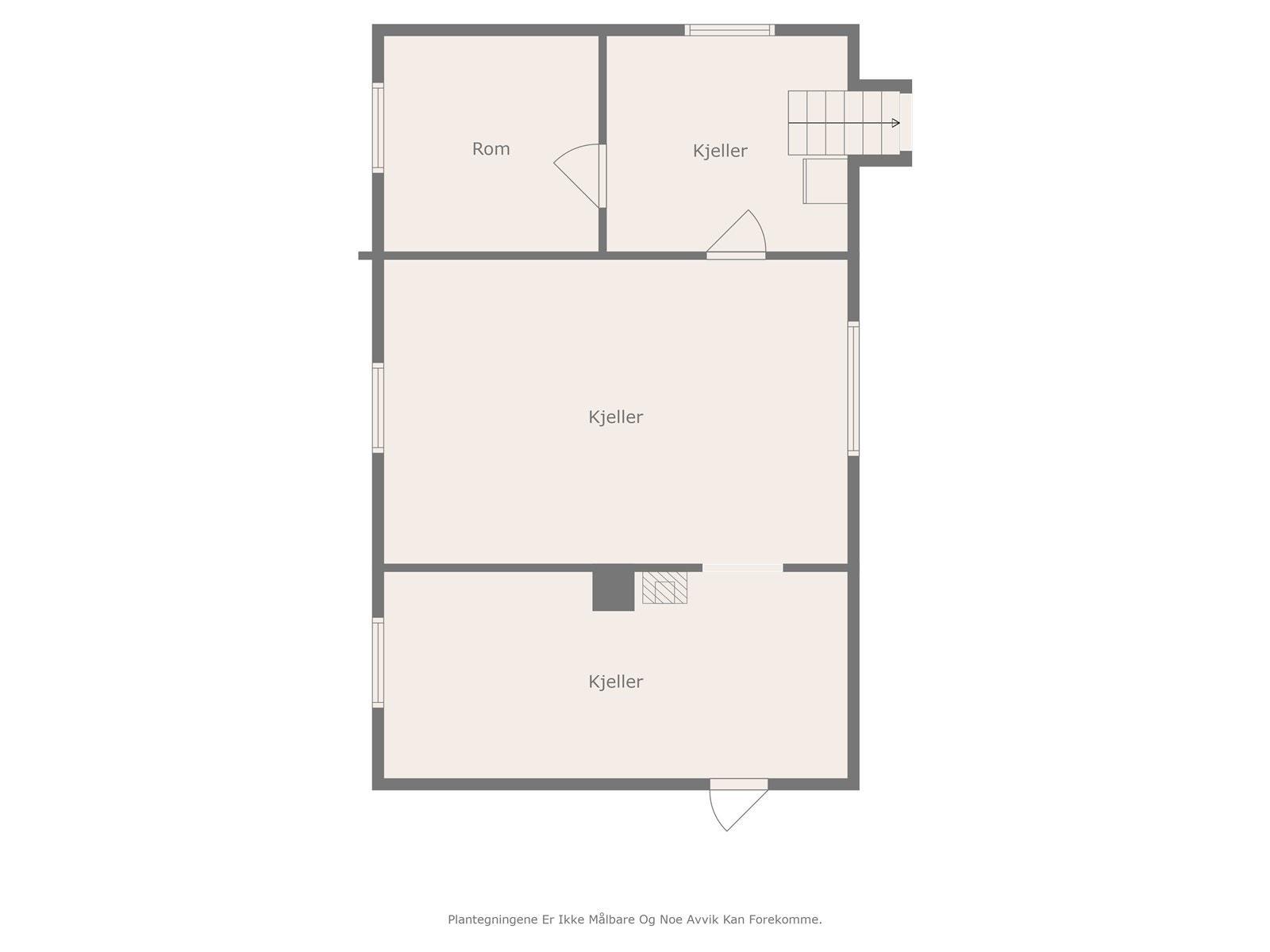 Kjeller er grovkjeller med gode oppbevaringsmuligheter Galleribilde