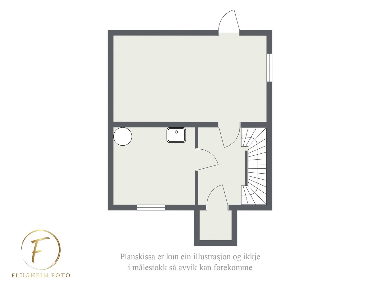 Planteikning - Underetasje Galleribilde