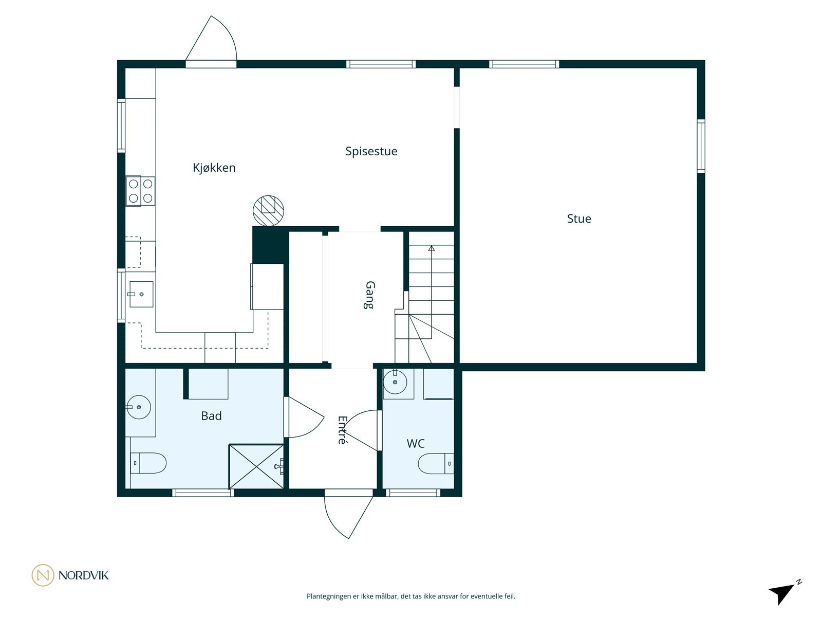 Plantegning 1.etasje Galleribilde