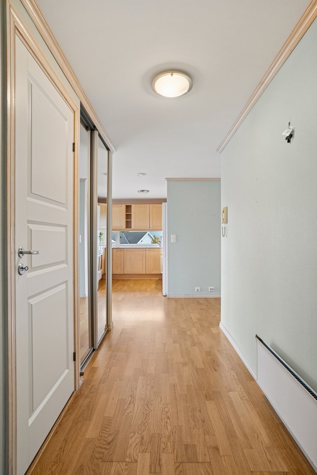 Det er innvendig praktisk bod til venstre fra gangen. Galleribilde