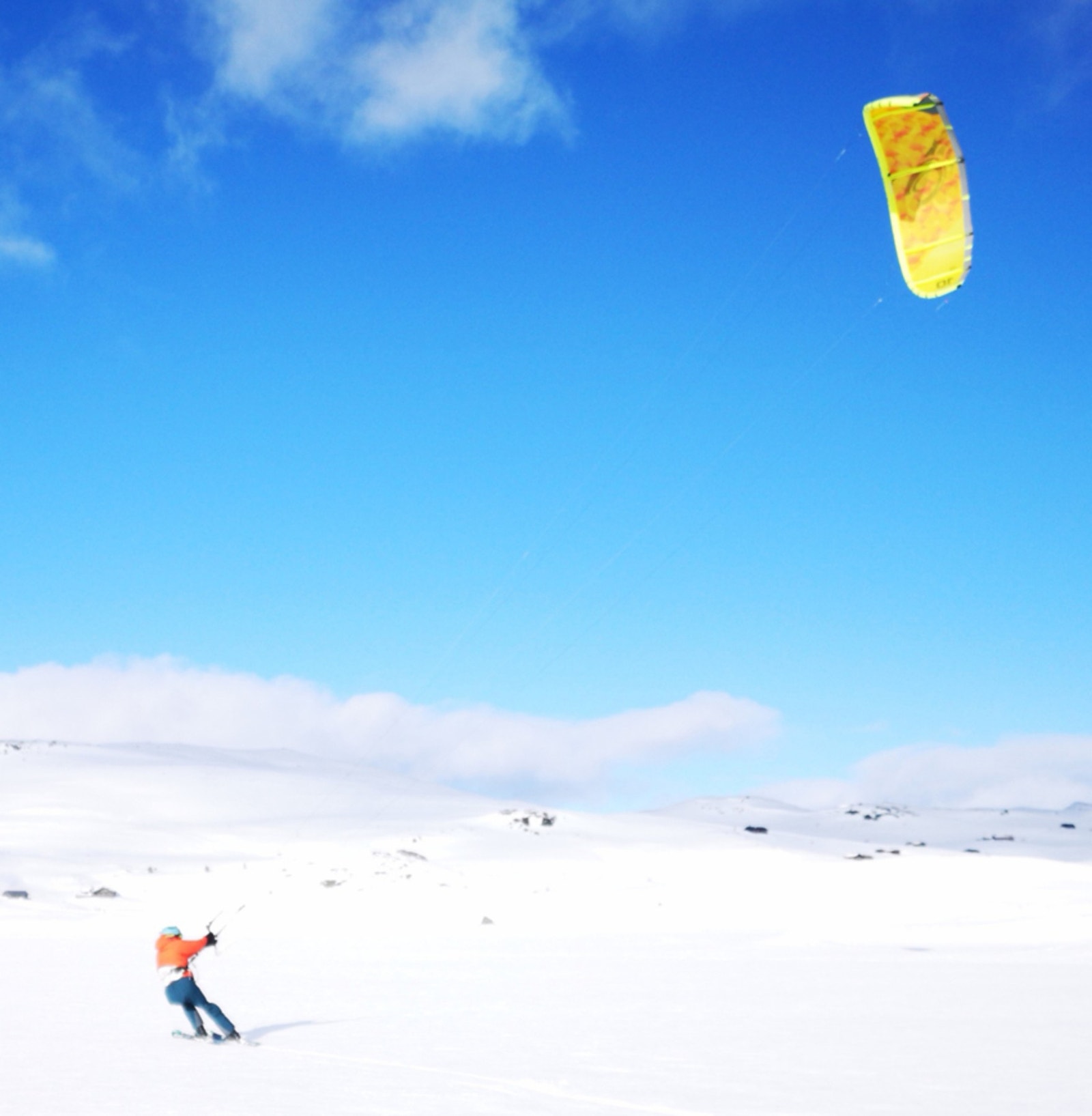 Kiting er populært på Bergsjø. Galleribilde