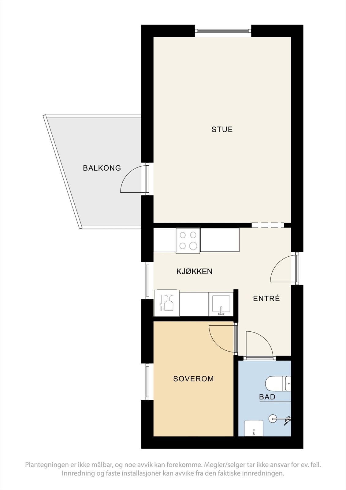 Smart og funksjonell planløsning. Galleribilde