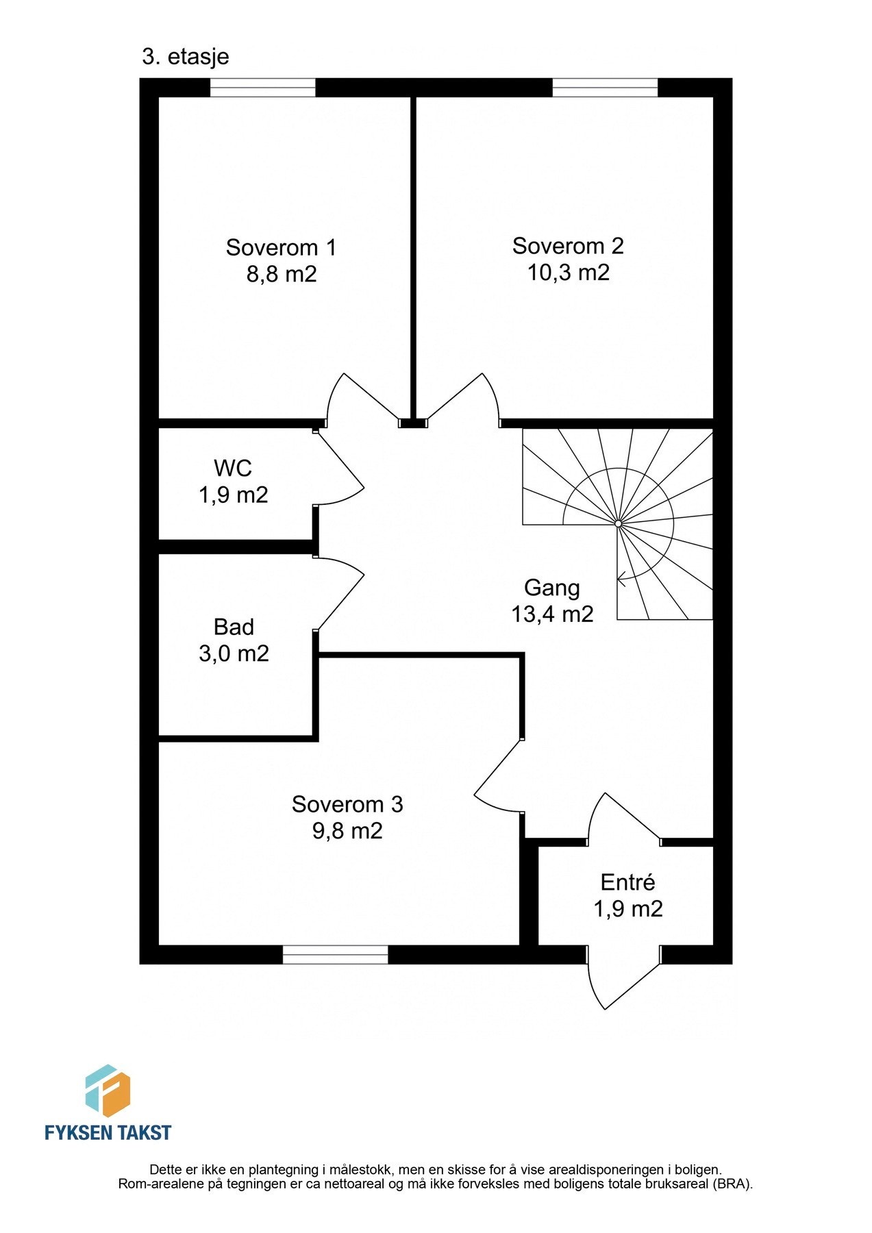 Planskisse - 3. etasje Galleribilde