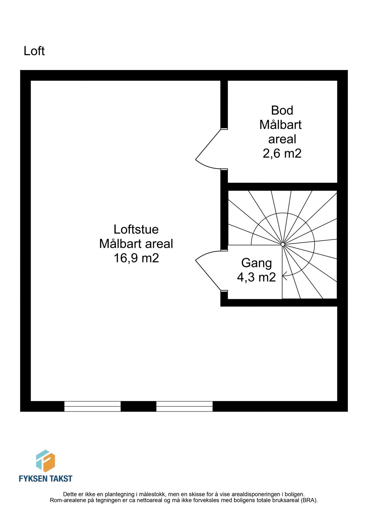 Planskisse - loft Galleribilde