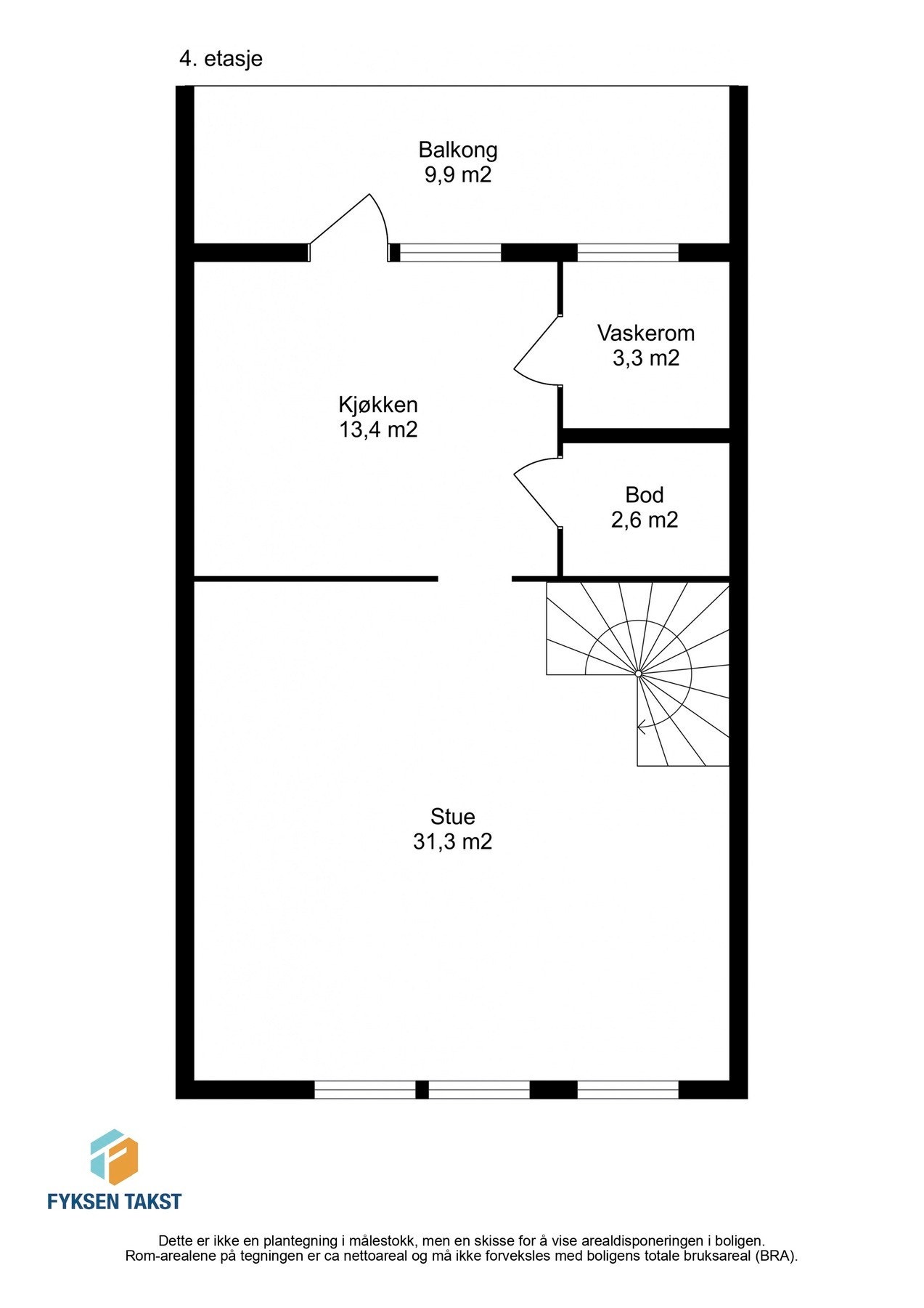 Planskisse - 4. etasje Galleribilde