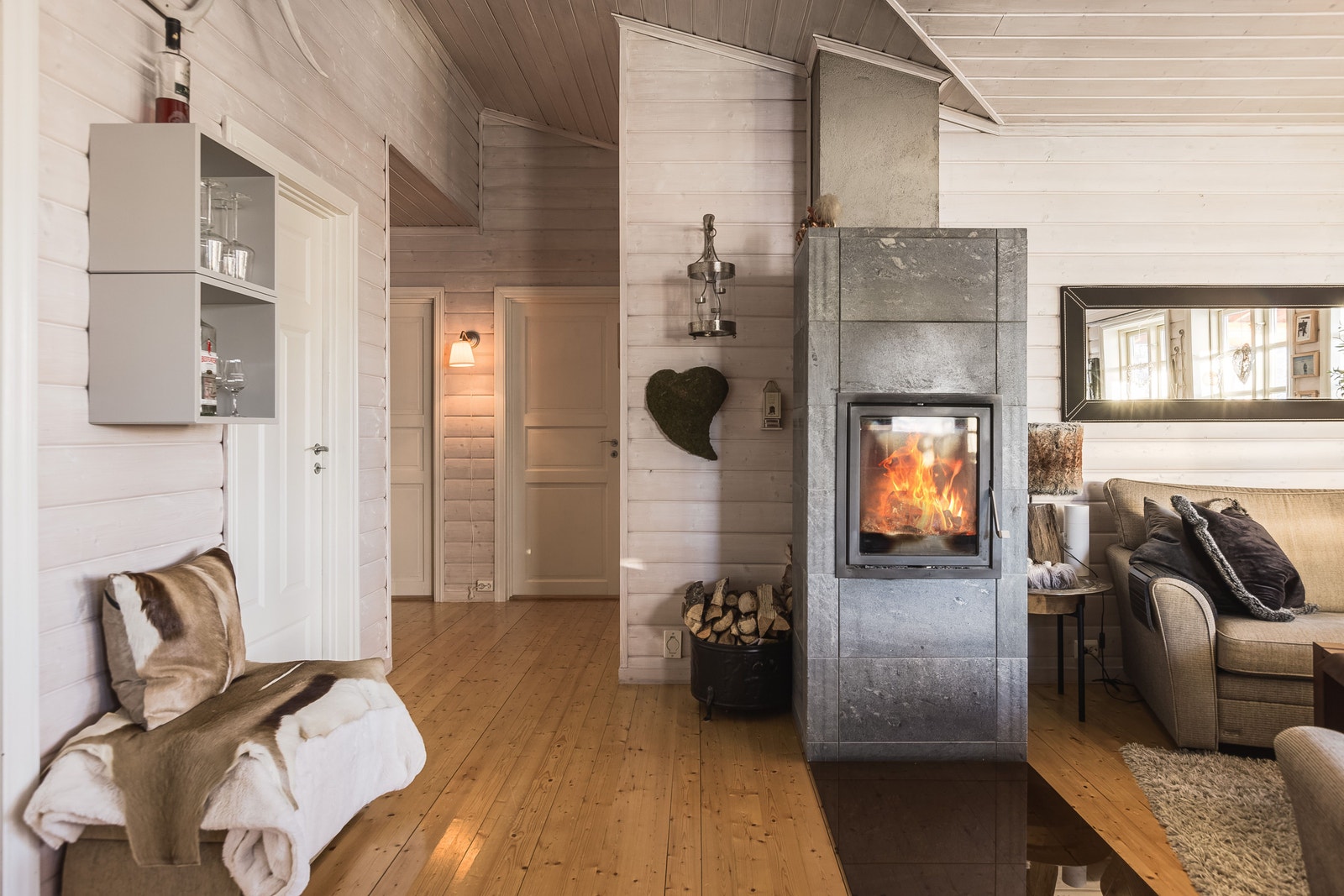 Effektiv kamin Galleribilde