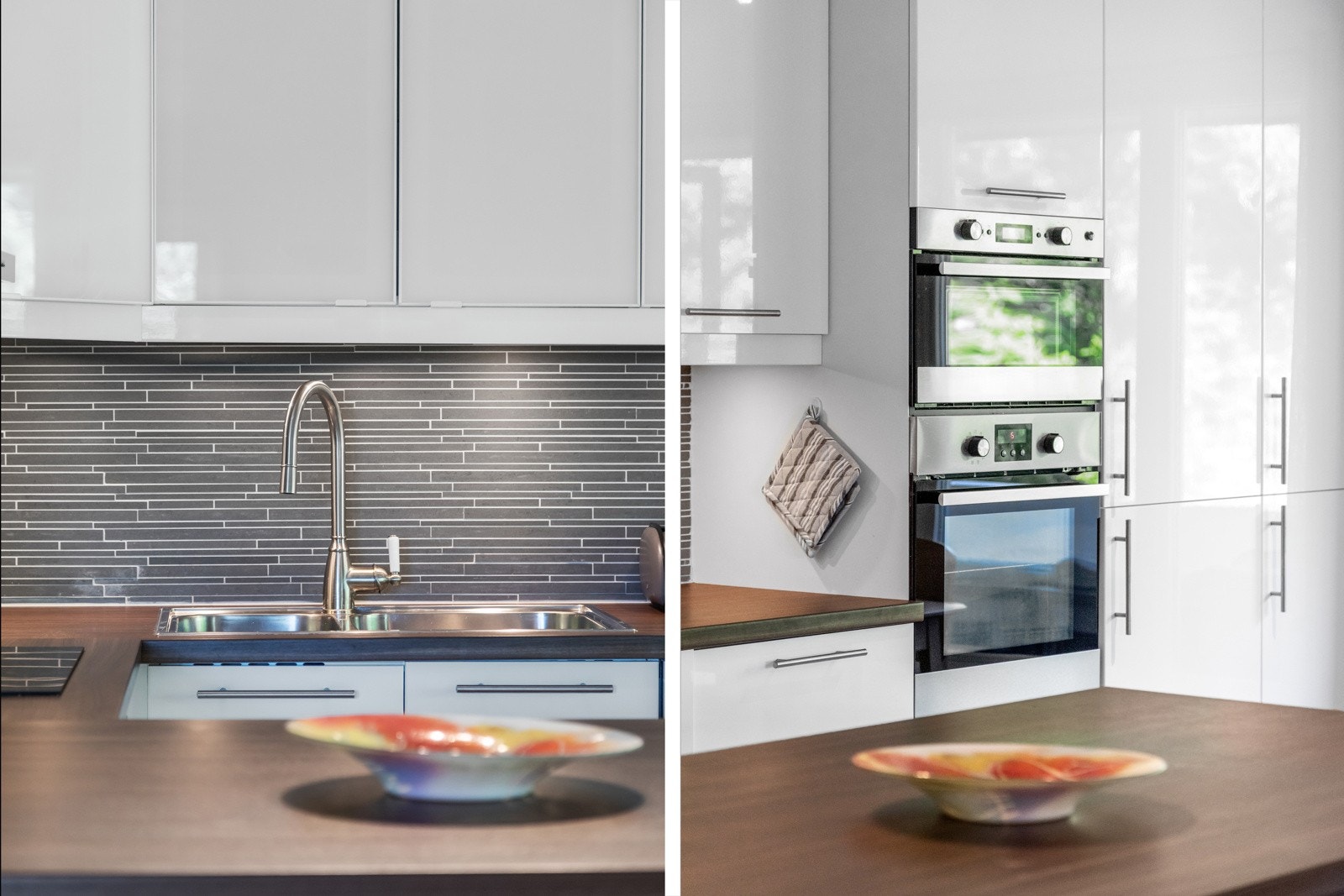 Kjøkkenet er utstyrt med kjøl/fryseskap, oppvaskmaskin, platetopp, micro og stekeovn. Galleribilde