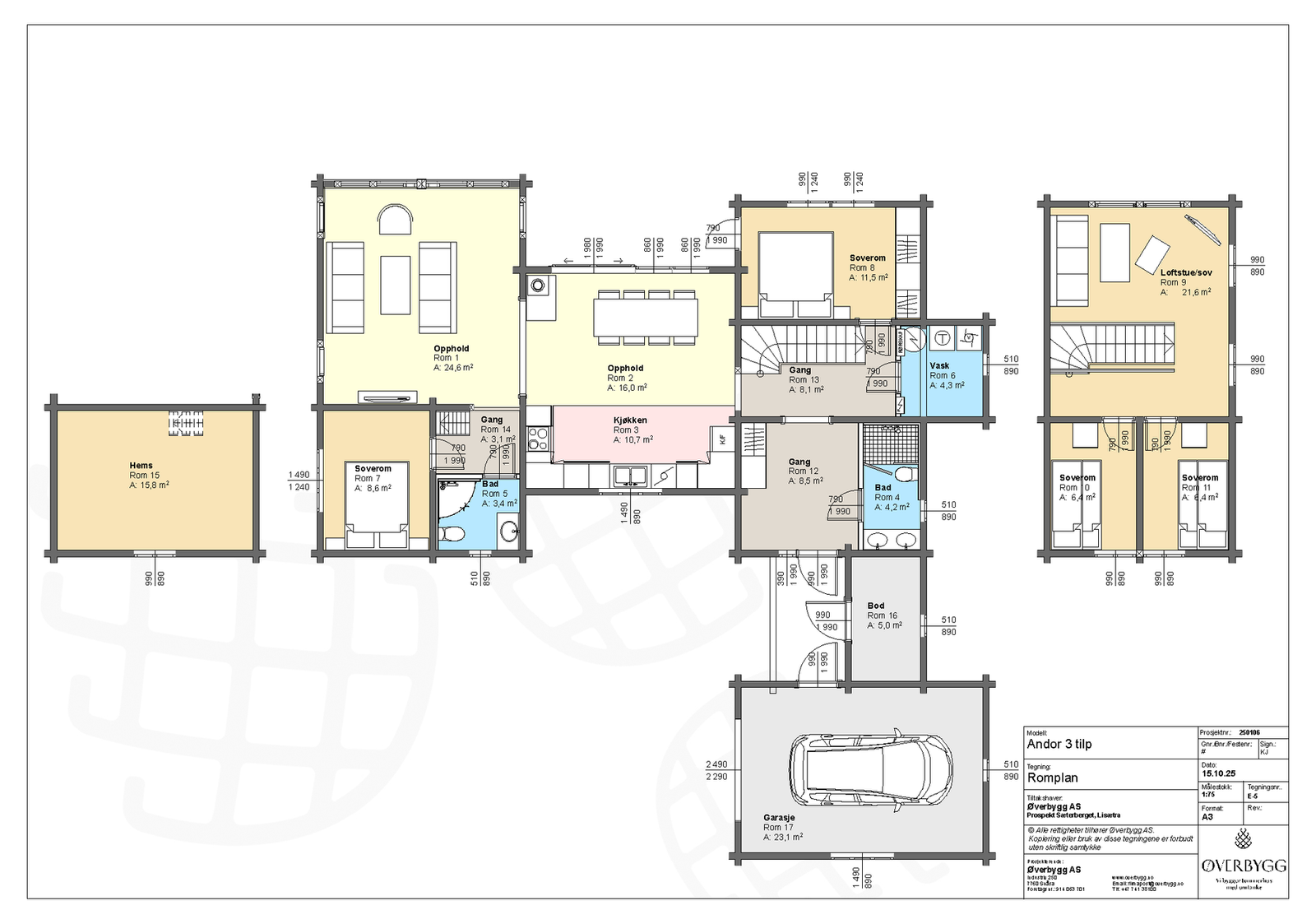 Plantegning Andor med garasje Galleribilde