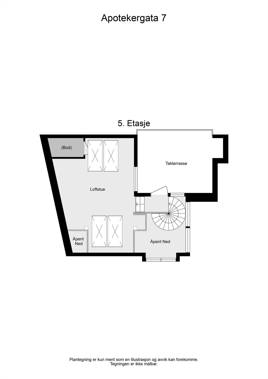 Plantegning- 5. Etasje Galleribilde
