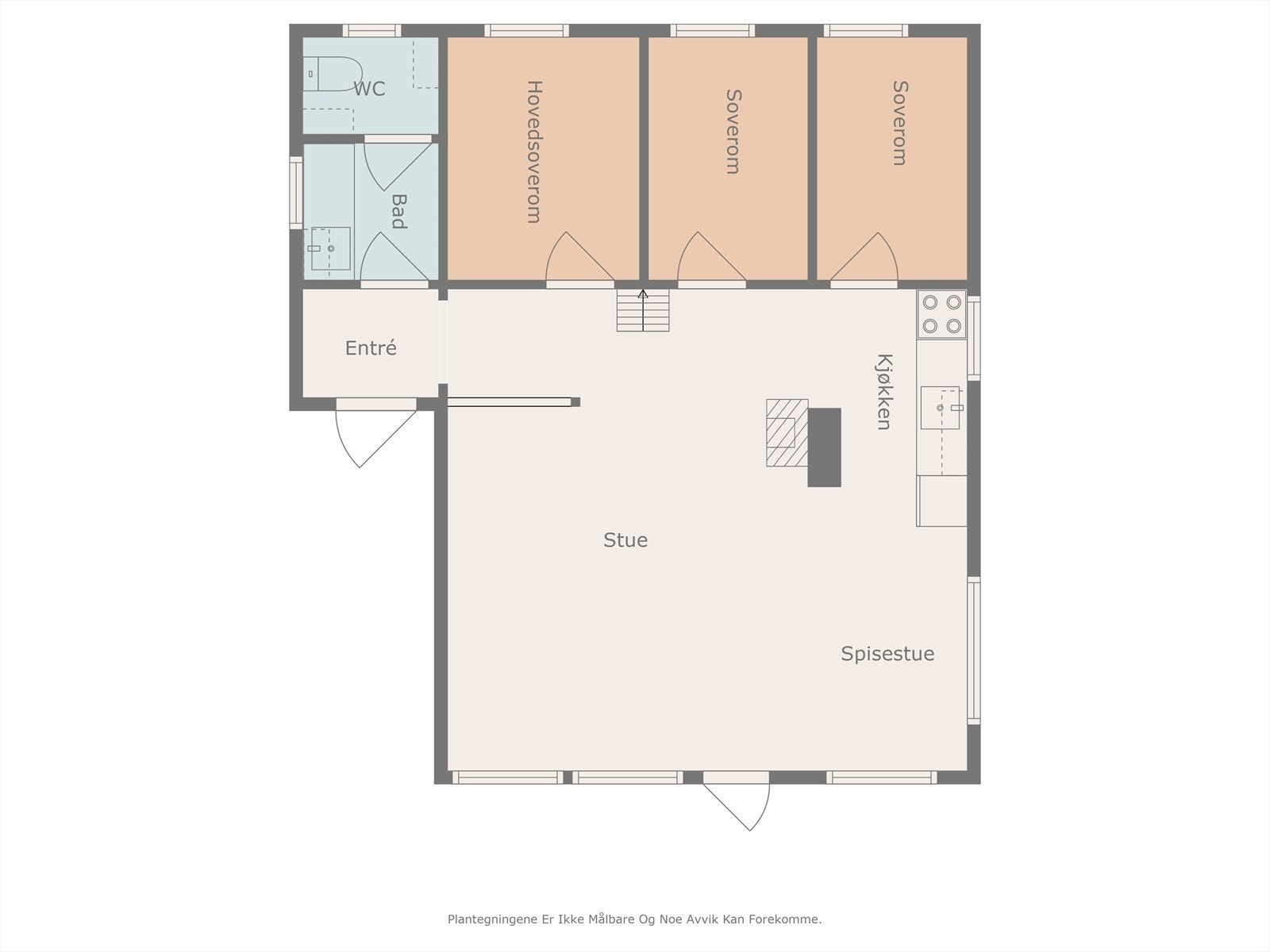 Planløsning hovedetasje. Galleribilde