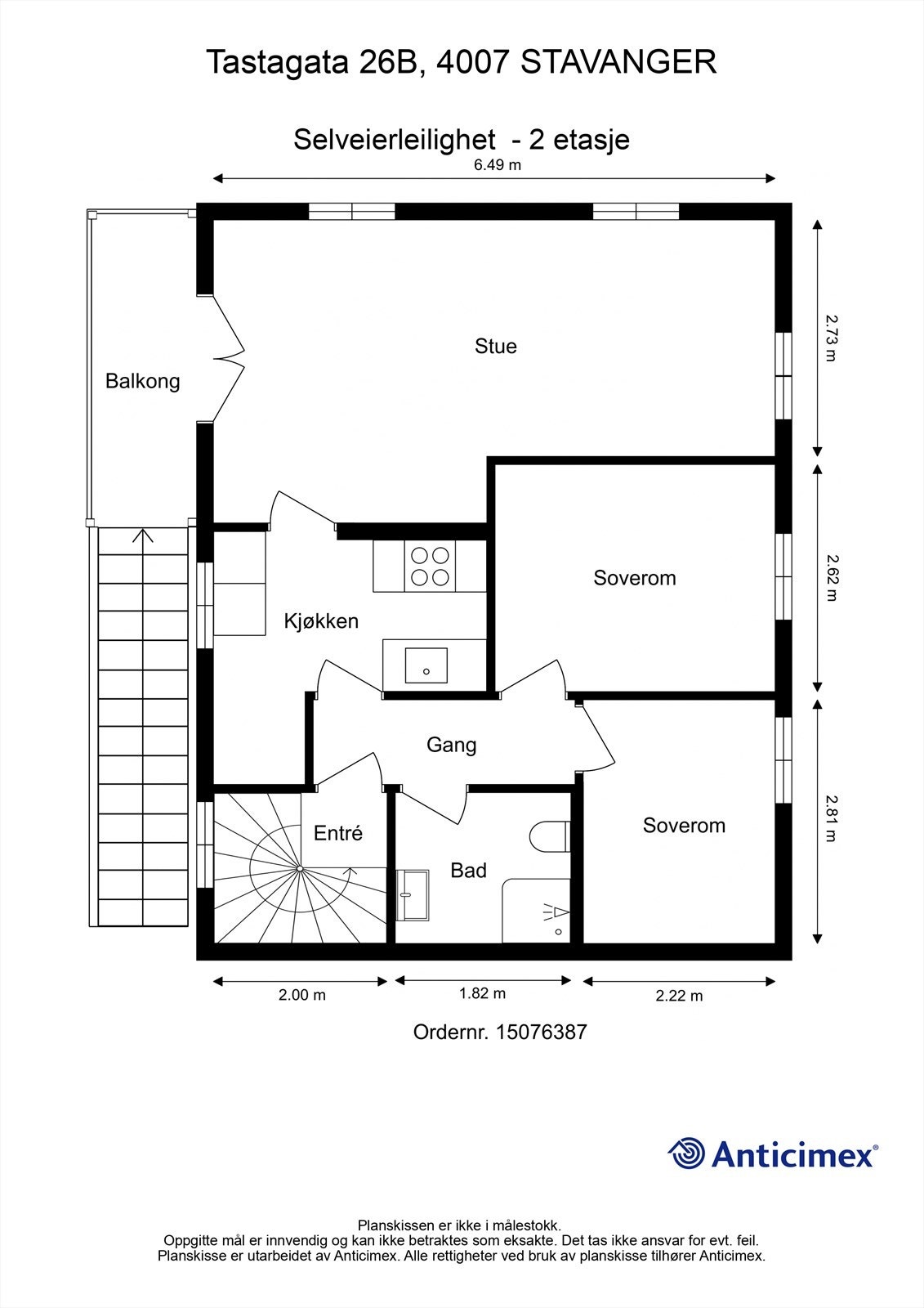 Plantegning 2.etg - Leilighet Galleribilde