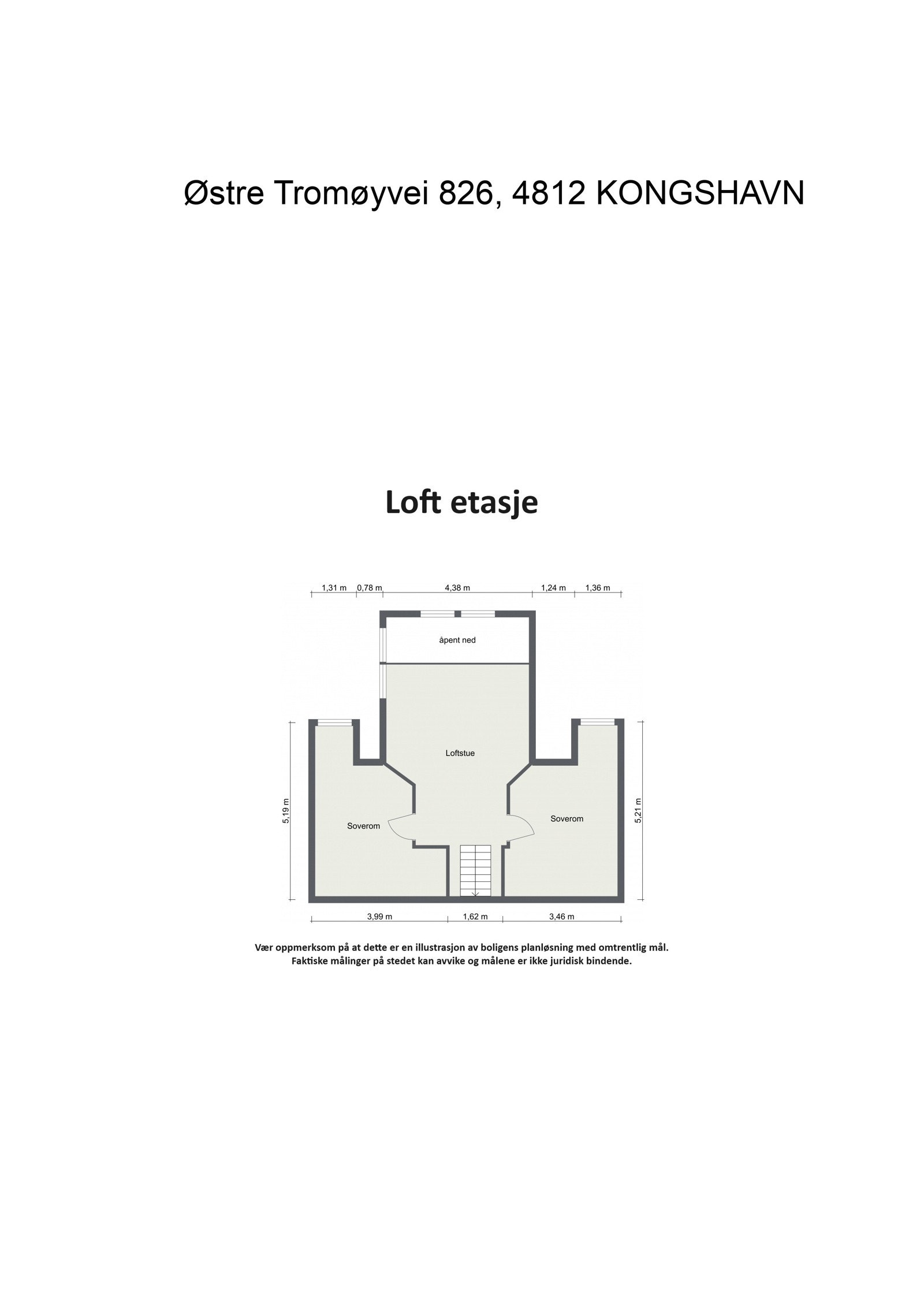 Plantegning loftsetasjen. Galleribilde