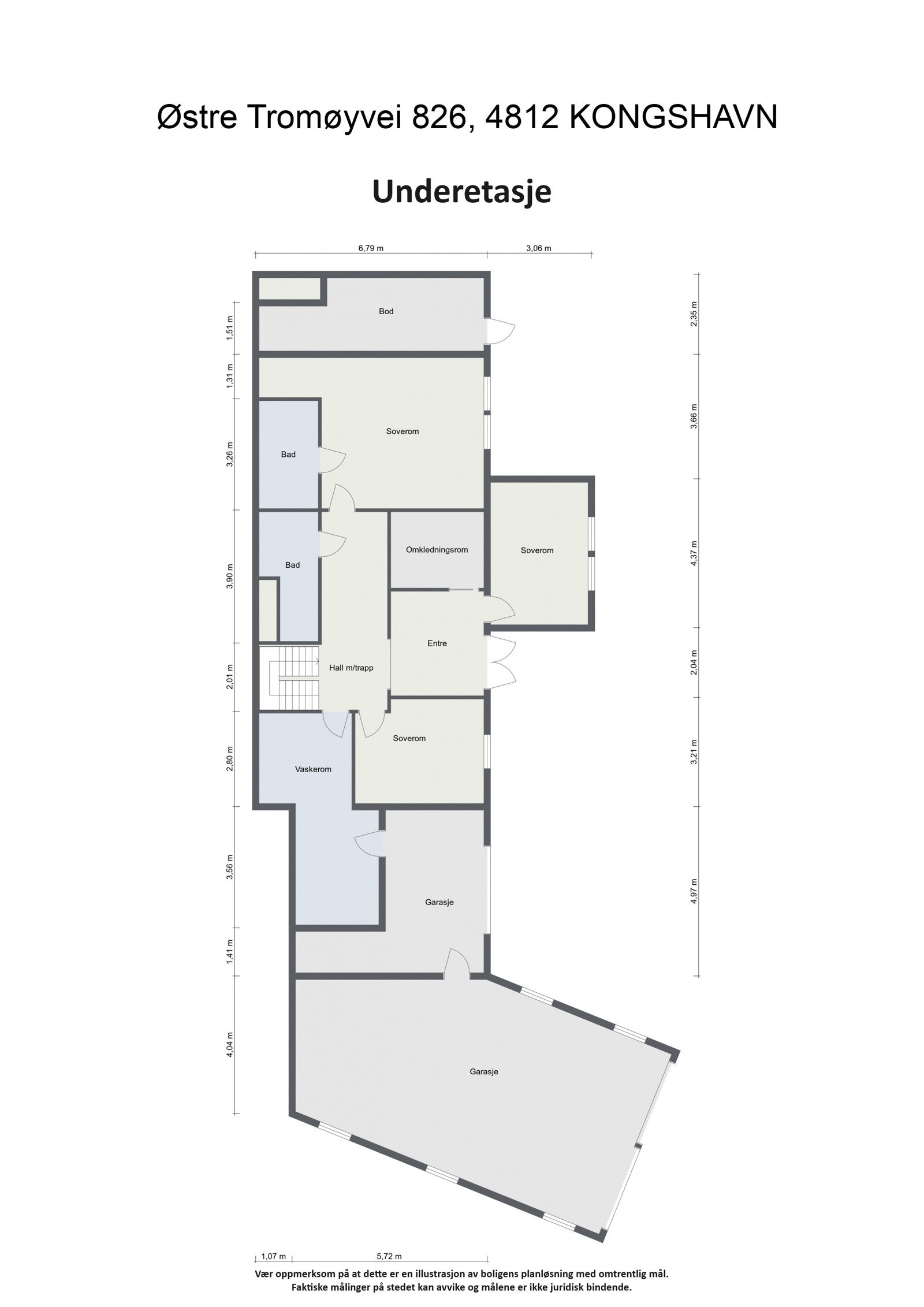 Plantegning underetasjen. Galleribilde