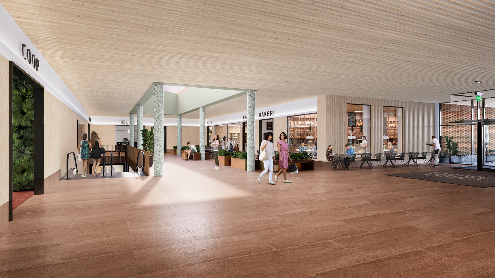 Velkommen til Varden - et helt nytt og moderne bydelssenter. Illustrasjon - Avvik vil forekomme. Galleribilde