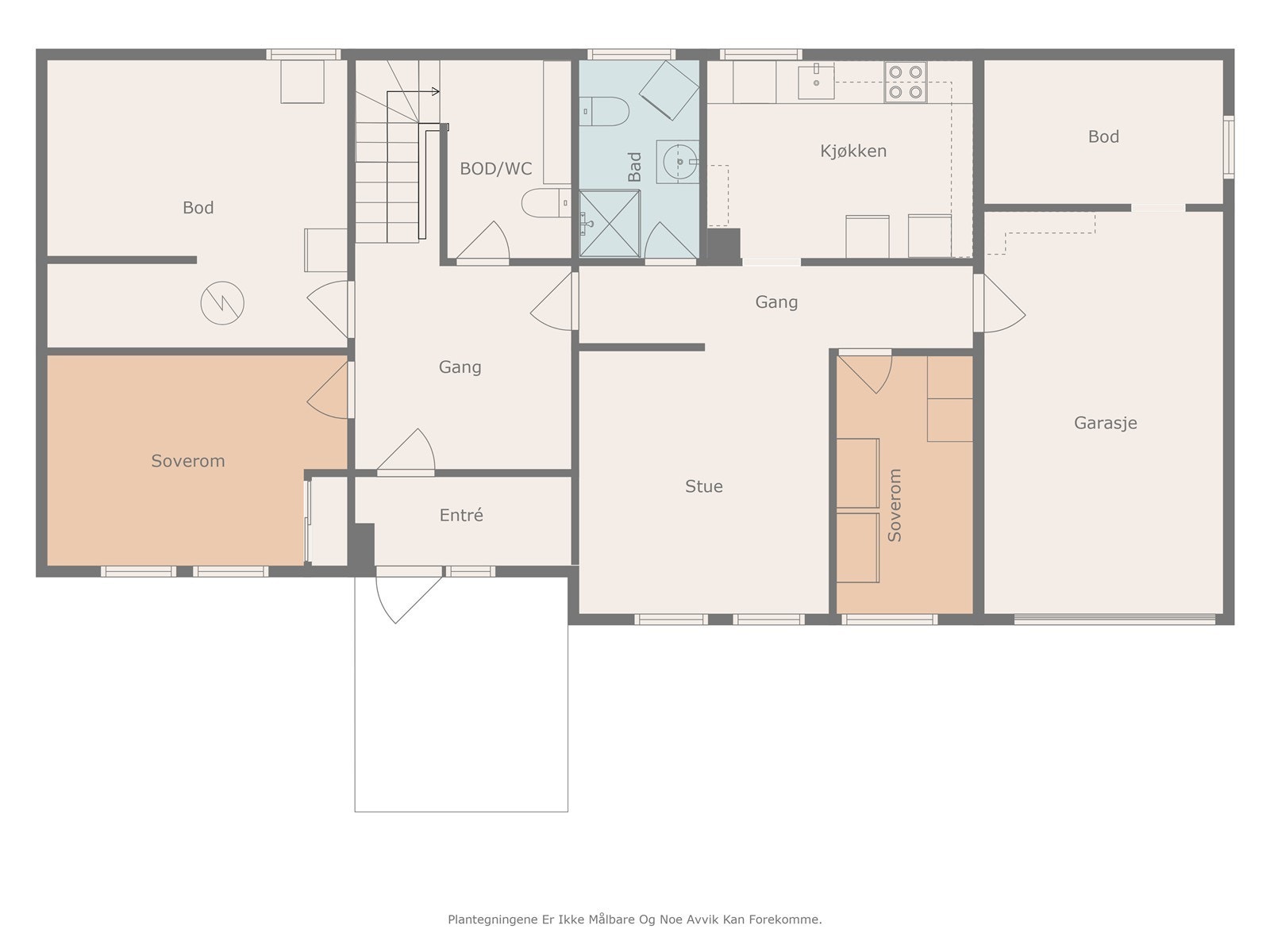 Plantegning underetasje med leilighet... Galleribilde