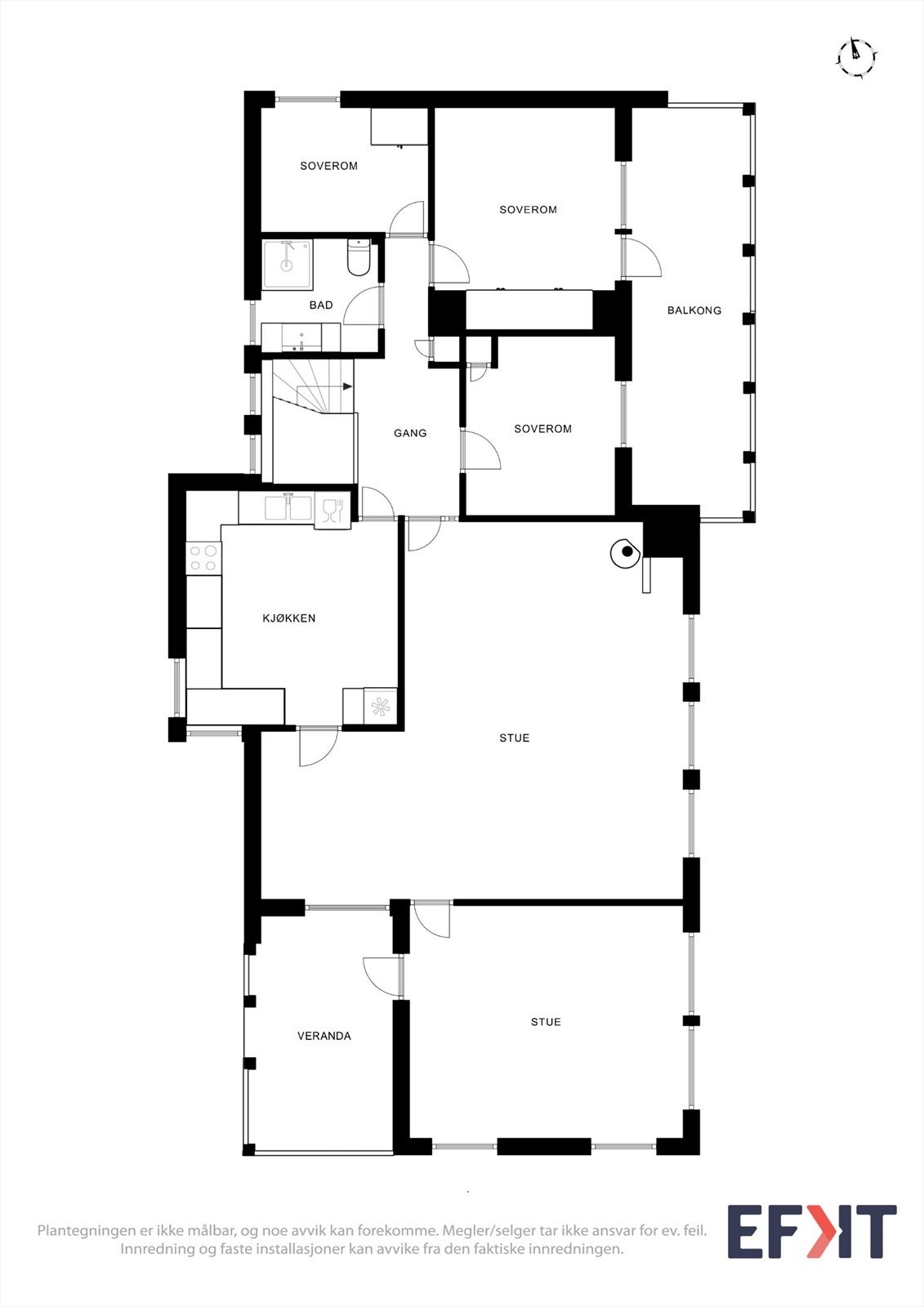 Plantegning 1. etasje Galleribilde