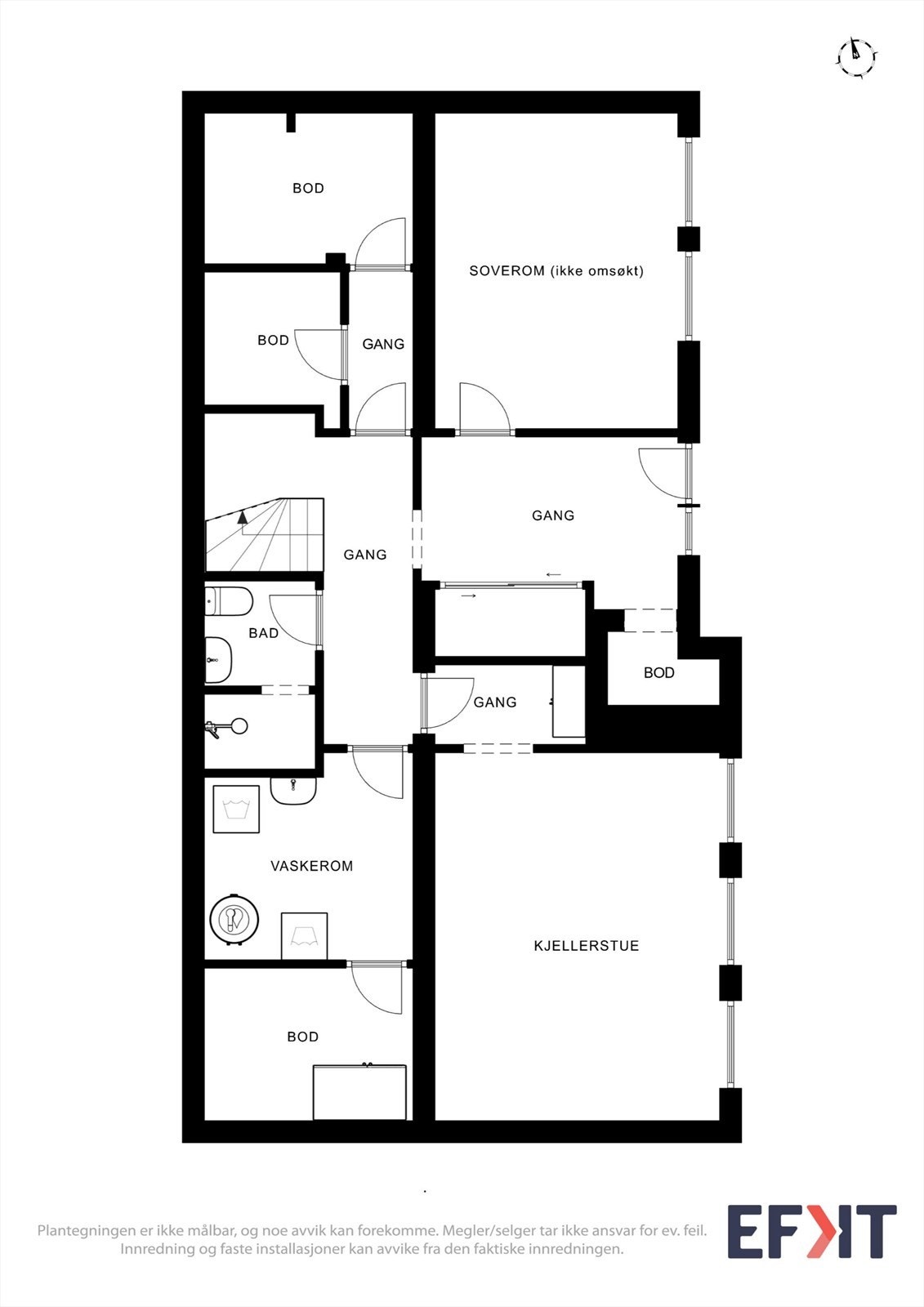 Plantegning underetasjen Galleribilde